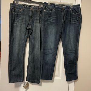 Like new! Lot of 2 Canyon river blues classic skinny jeans, size 12